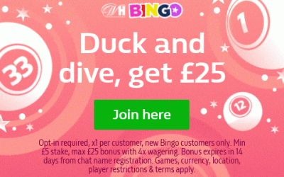 William Hill Bingo Promo Code for £25 Free Bingo
